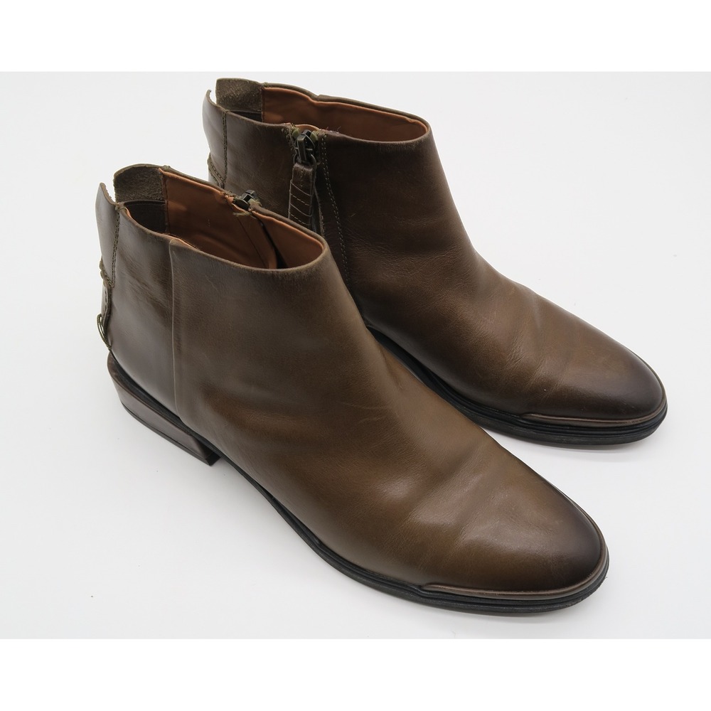 Sarto by Franco Sarto A-Nemi Olive Brown Leather Ankle Boots Women 10M